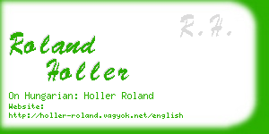 roland holler business card